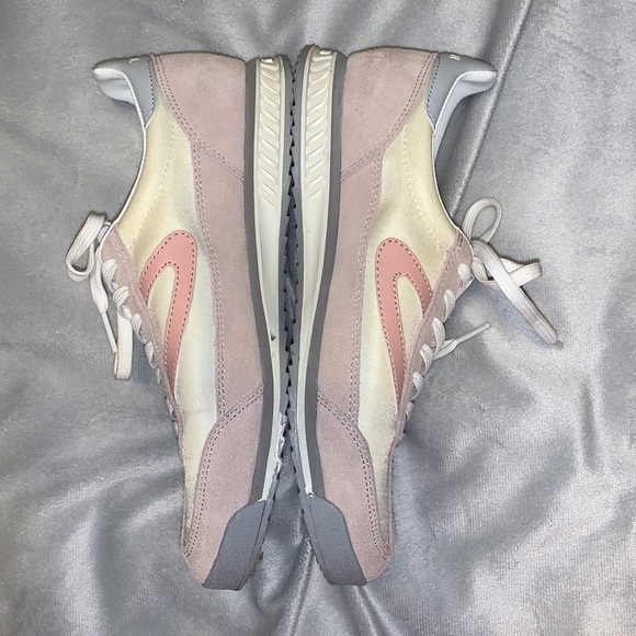 Tretorn Rawlings speckle cream blush pink sneakers trainers low top size 7.5 - Picture 2 of 10